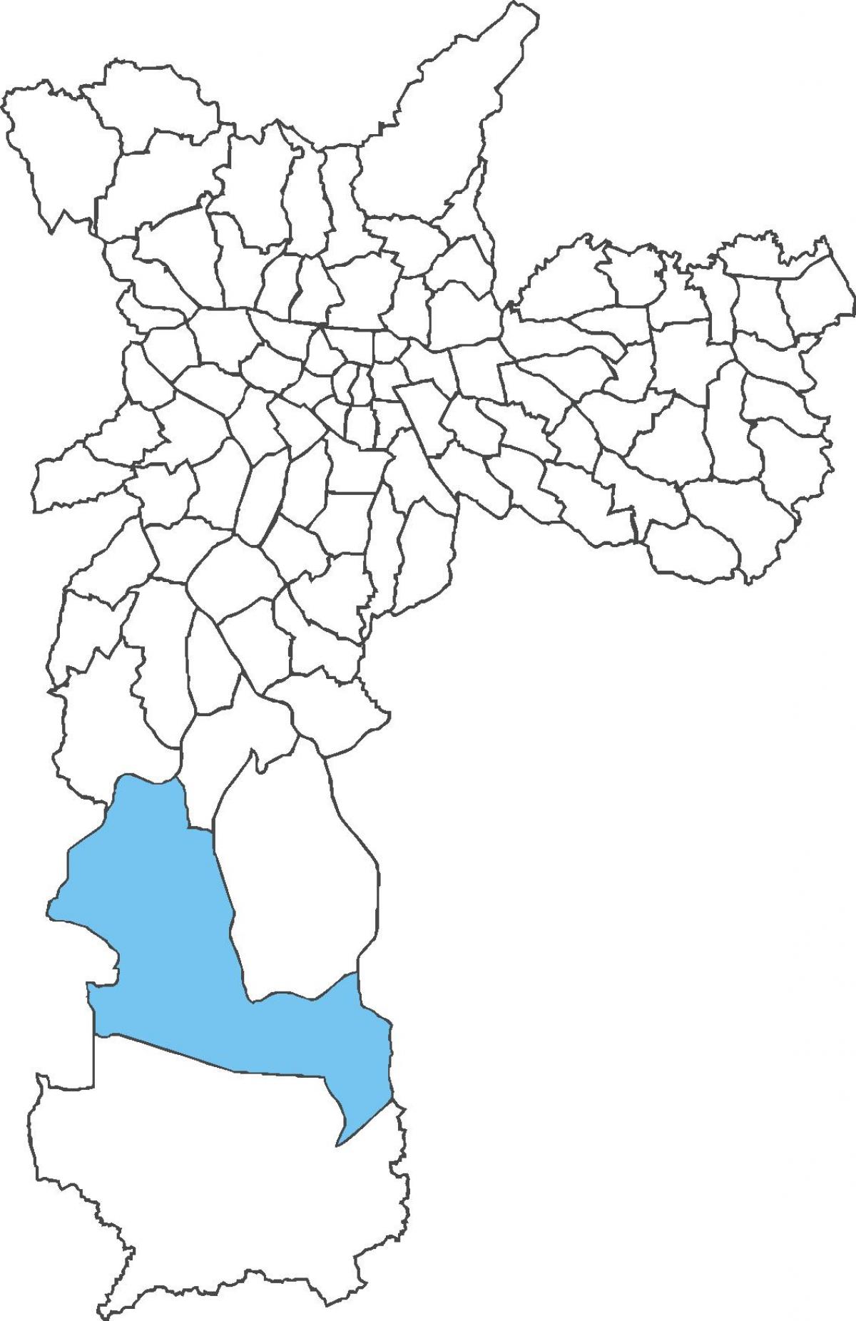 Mapa do distrito de Parelheiros