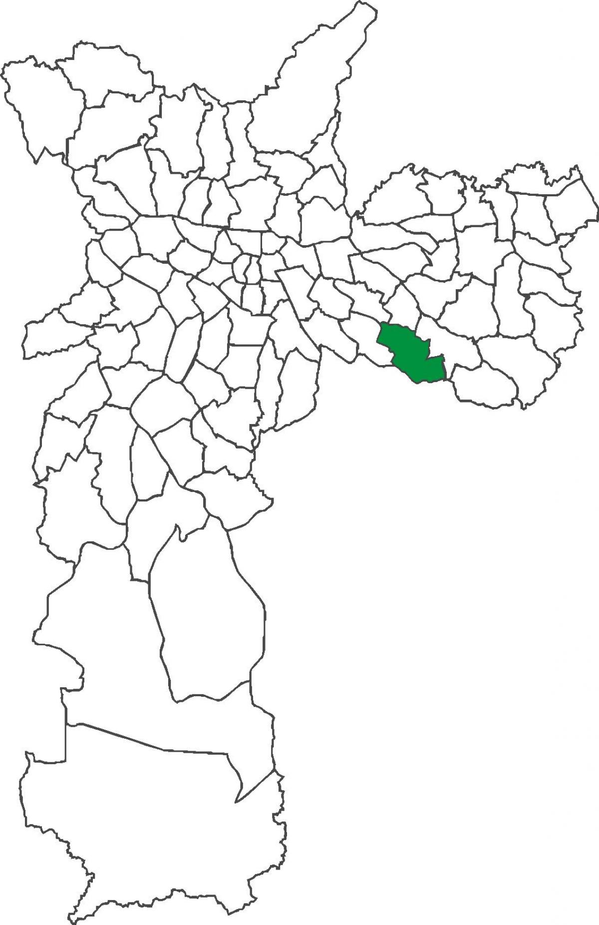 Mapa do distrito de Sapopemba