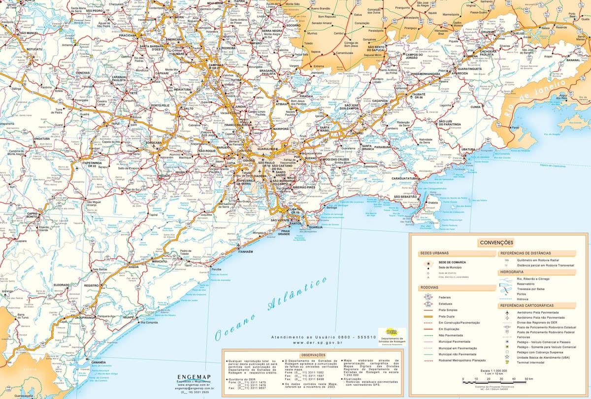 Mapa da cidade de São Paulo