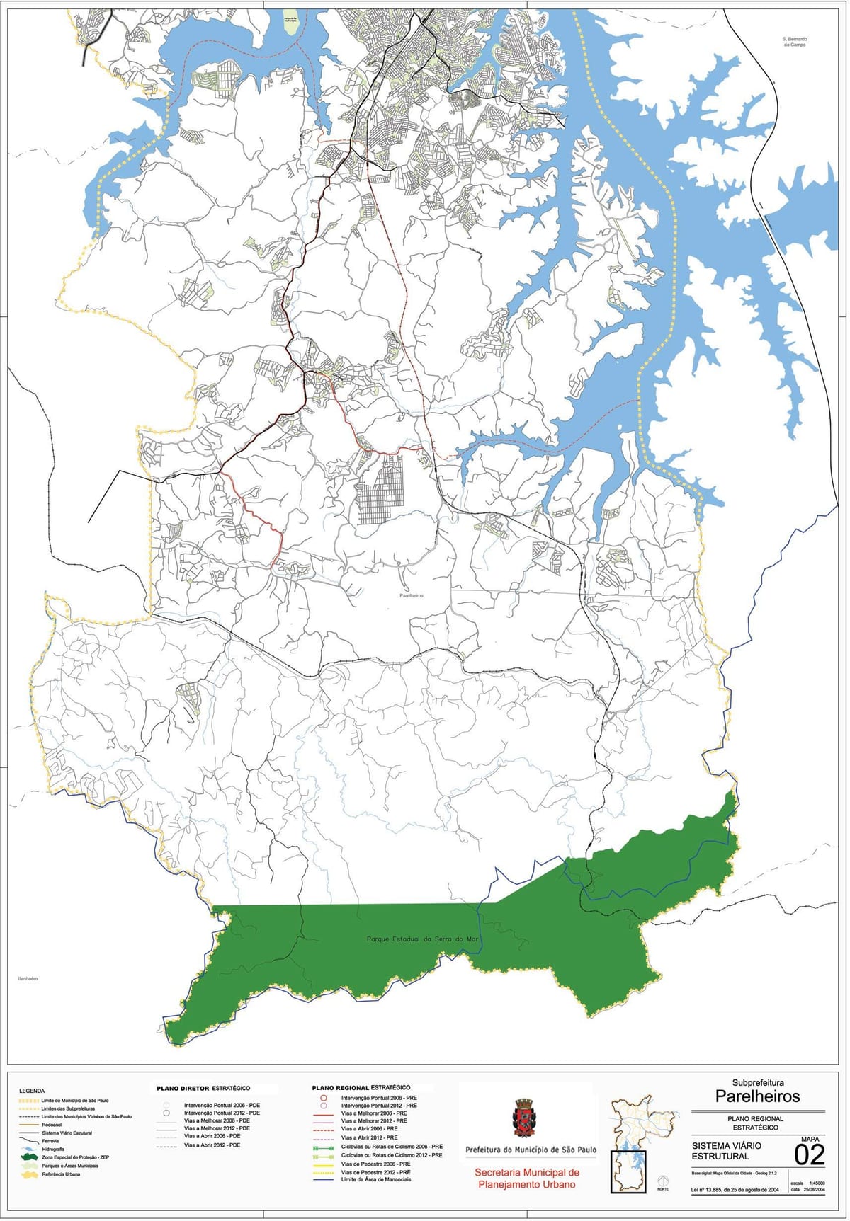 Mapa de Parelheiros São Paulo - Estradas