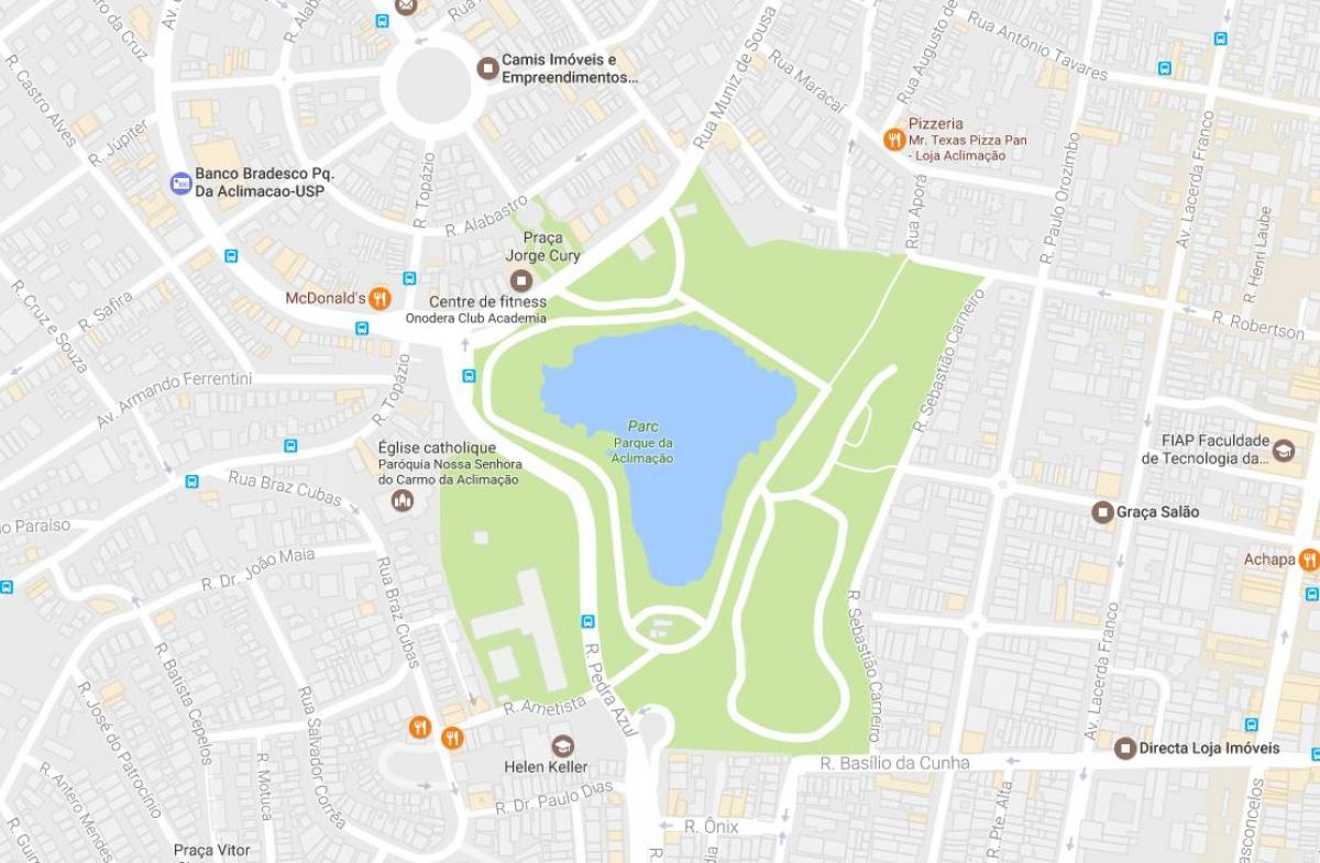 Mapa do parque de aclimatação São Paulo