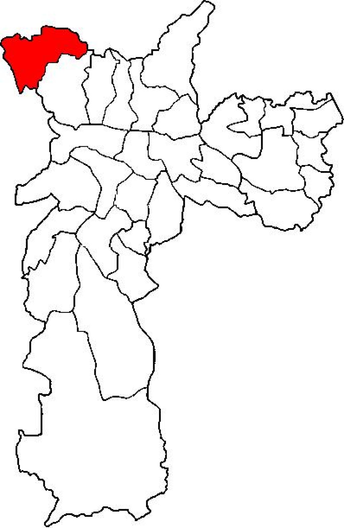 Mapa de Perus sub-prefeitura de São Paulo