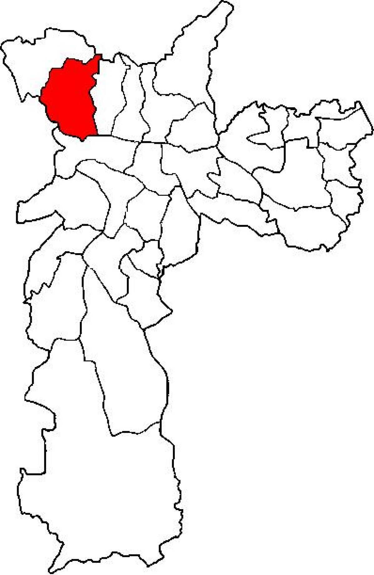 Mapa de Pirituba-Jaraguá, sub-prefeitura de São Paulo
