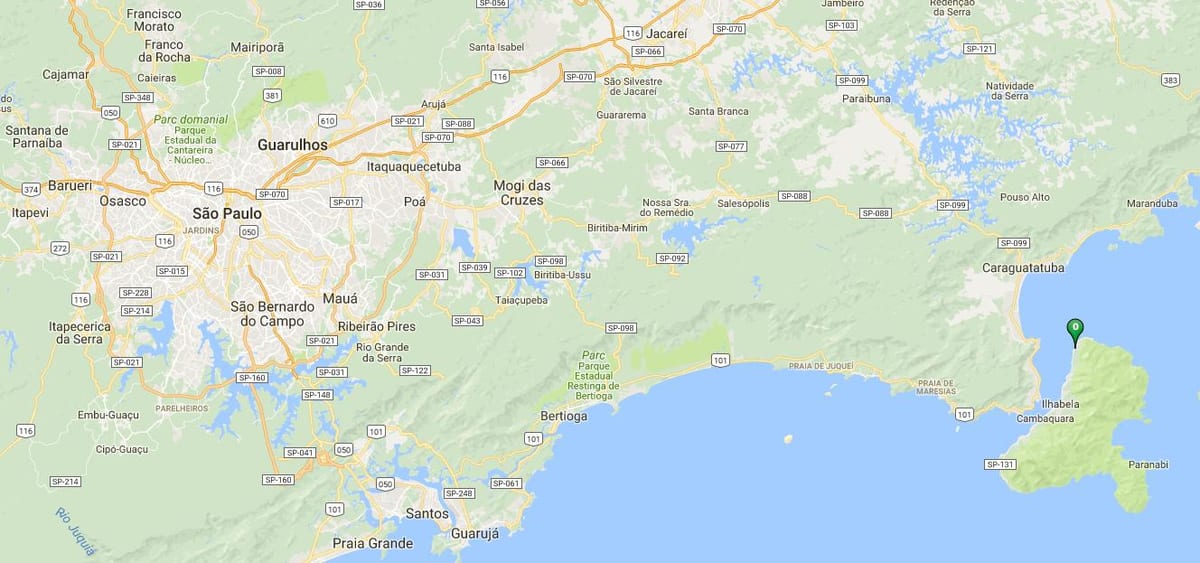 Mapa da praia de Armação