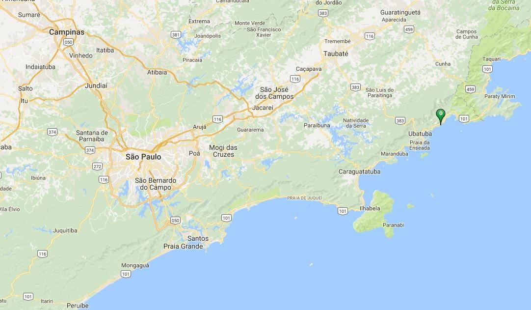 Mapa da praia do Félix