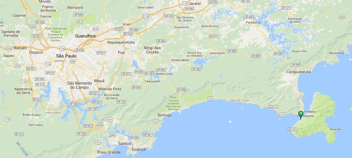 Mapa da praia do Julião