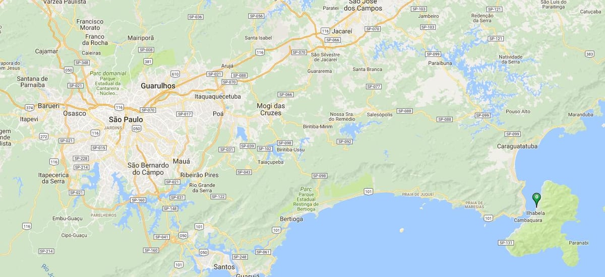 Mapa da praia Engenho Dágua