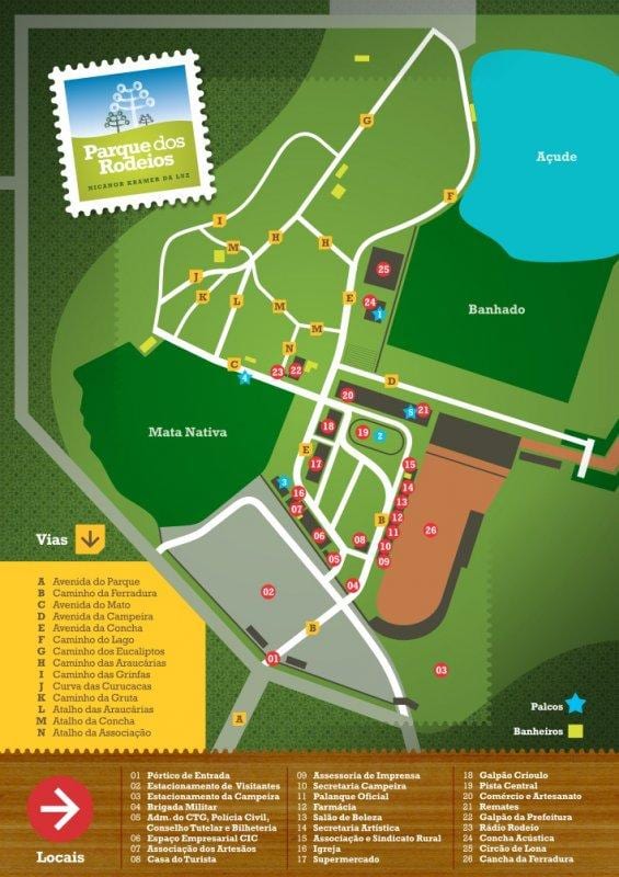 Mapa de Rodeio, parque São Paulo