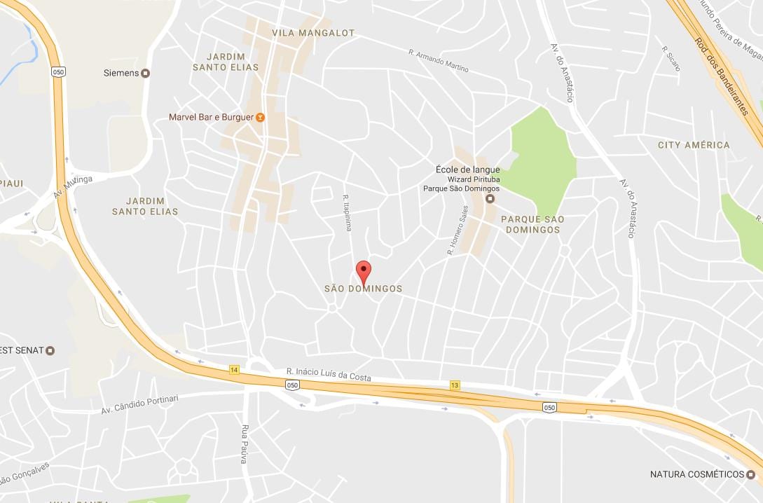 Mapa de São Domingos São Paulo