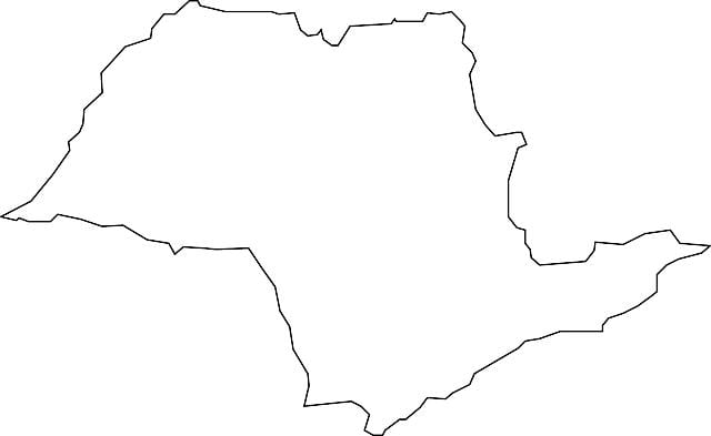 Mapa de São Paulo, vetor