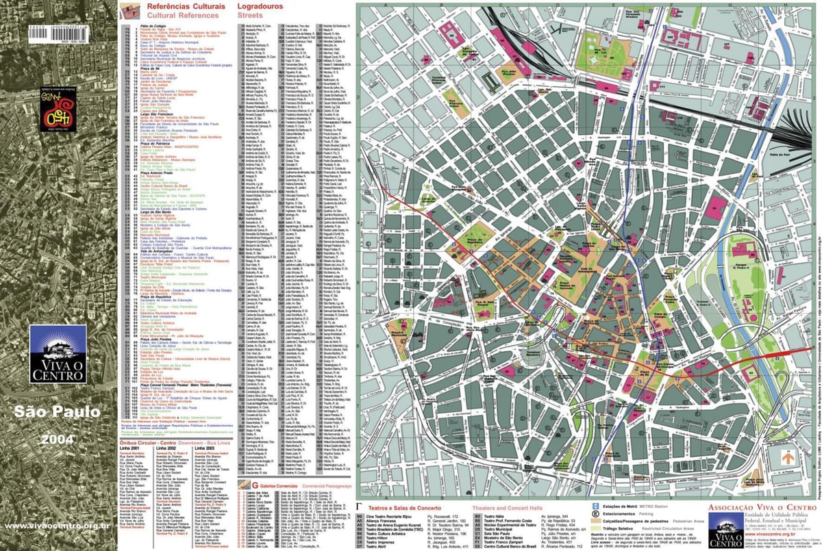 Mapa de São Paulo centro