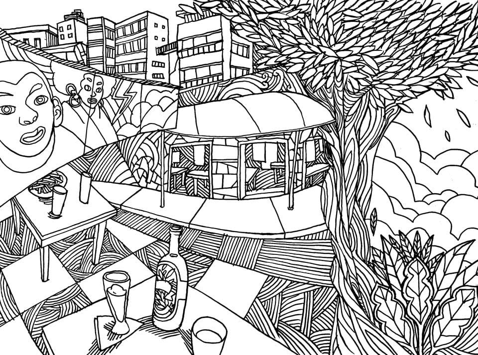 Mapa de São Paulo colorir - Vila Madalena