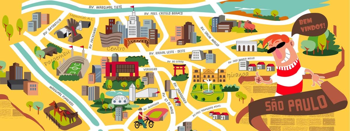 Mapa de São Paulo de design