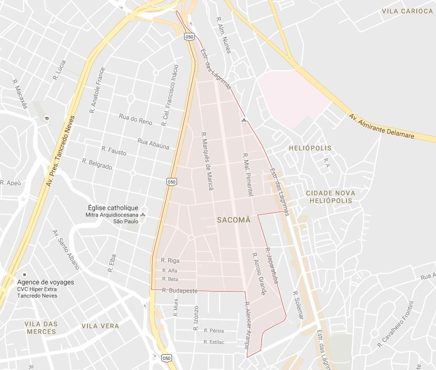 Mapa do Sacomã São Paulo
