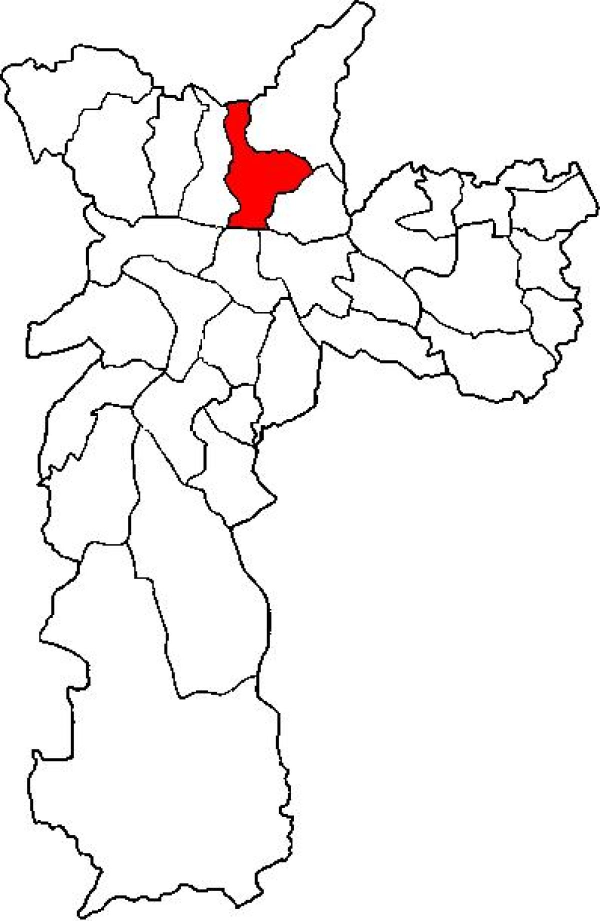 Mapa de Santana, sub-prefeitura de São Paulo