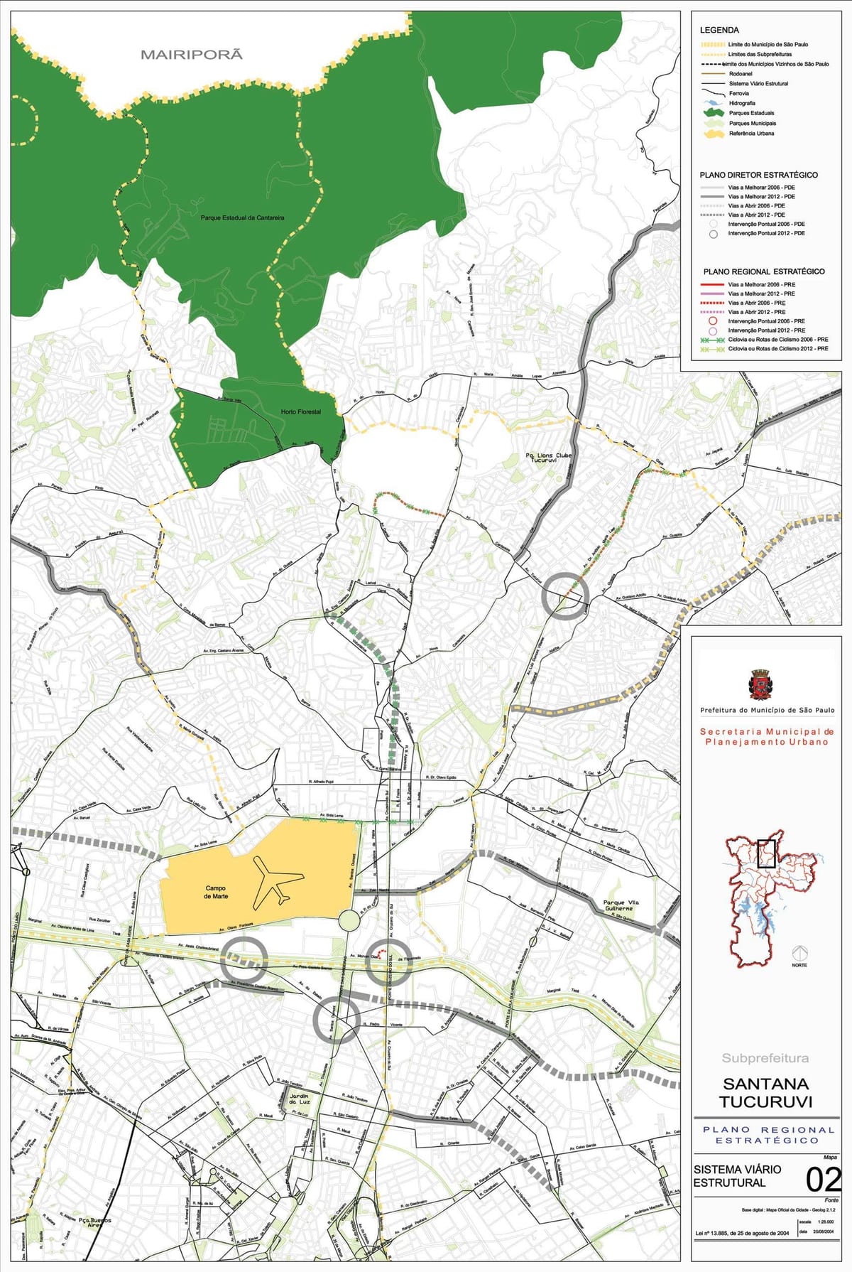 Mapa de Santana São Paulo - Estradas