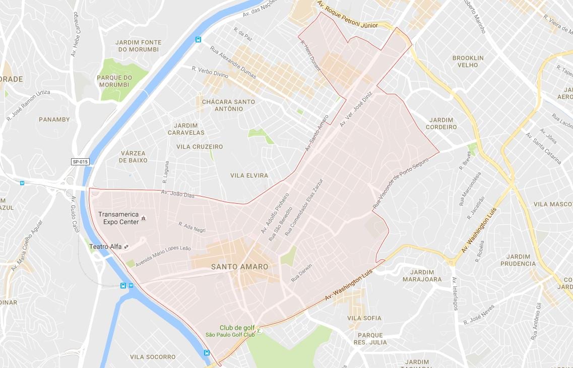 Mapa de Santo Amaro, São Paulo