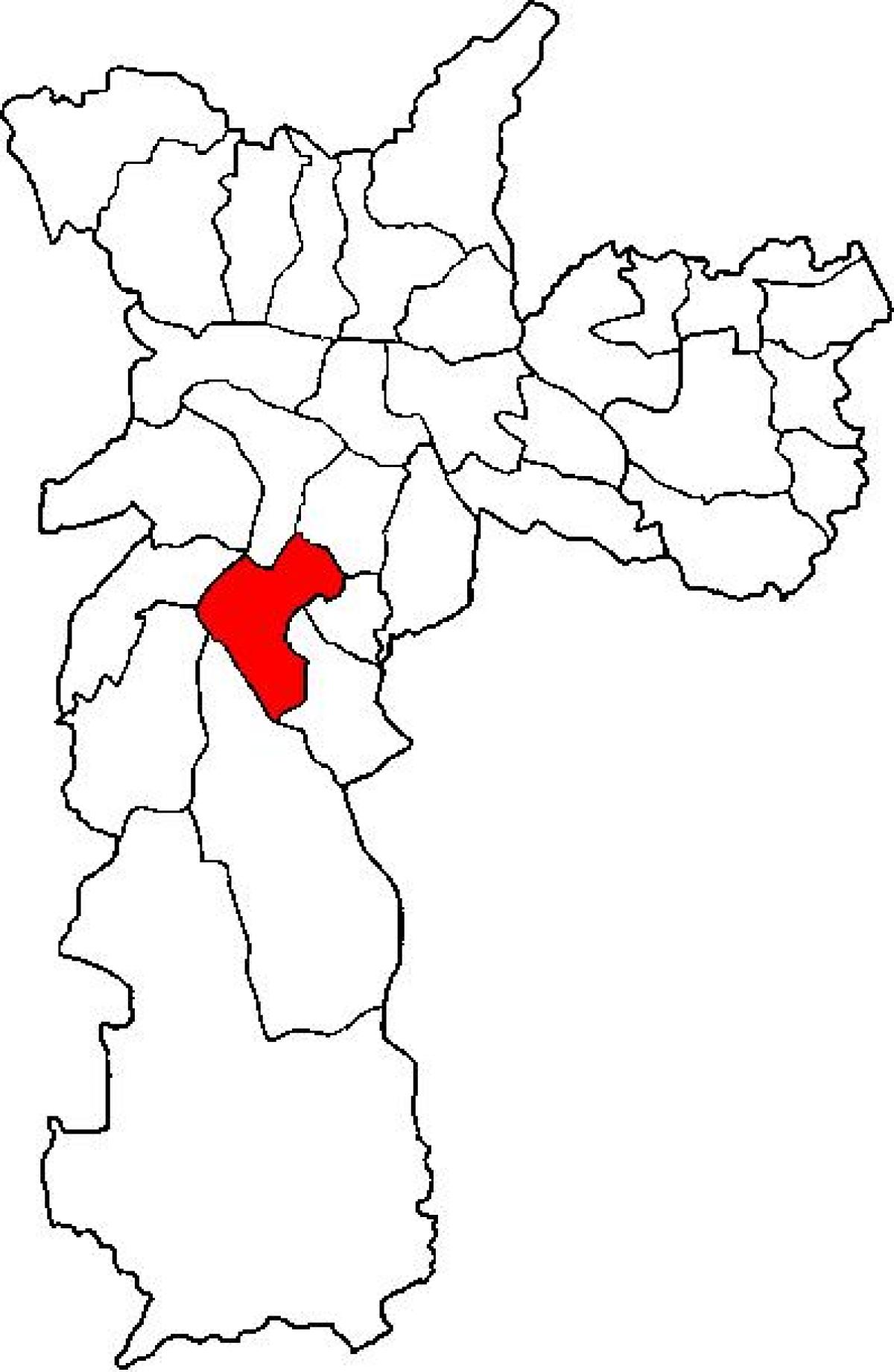 Mapa de Santo Amaro, sub-prefeitura de São Paulo