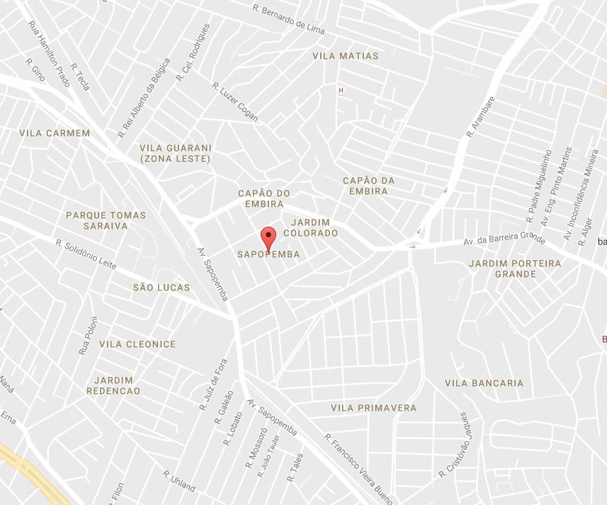 Mapa de Sapopemba São Paulo