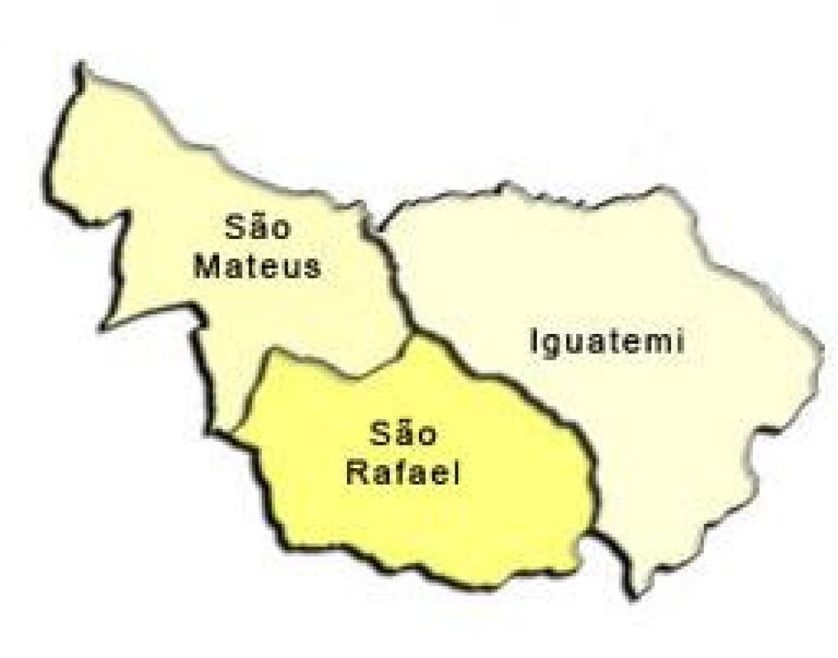 Mapa de São Mateus, sub-prefeitura