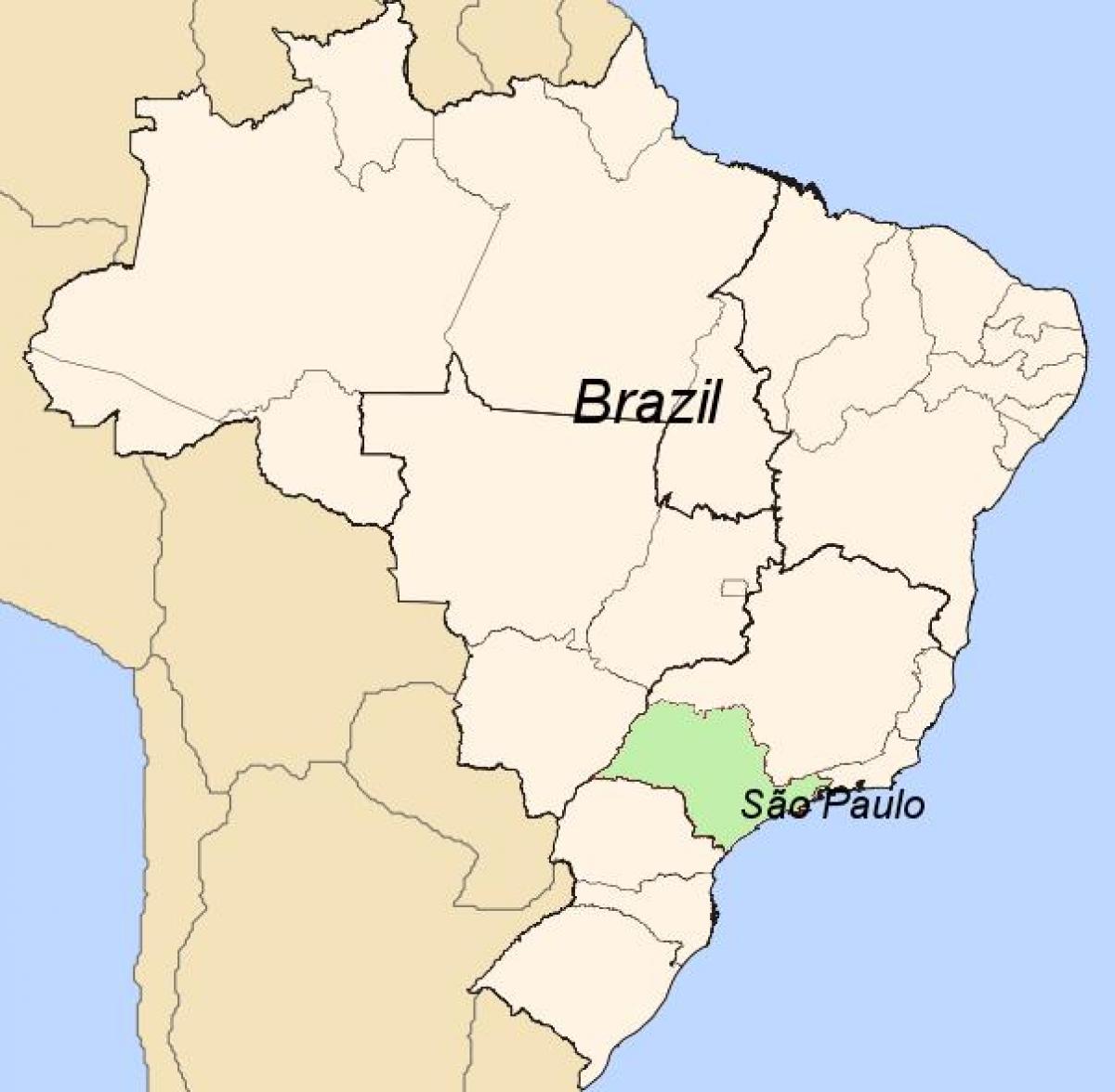Mapa de São Paulo, Brasil