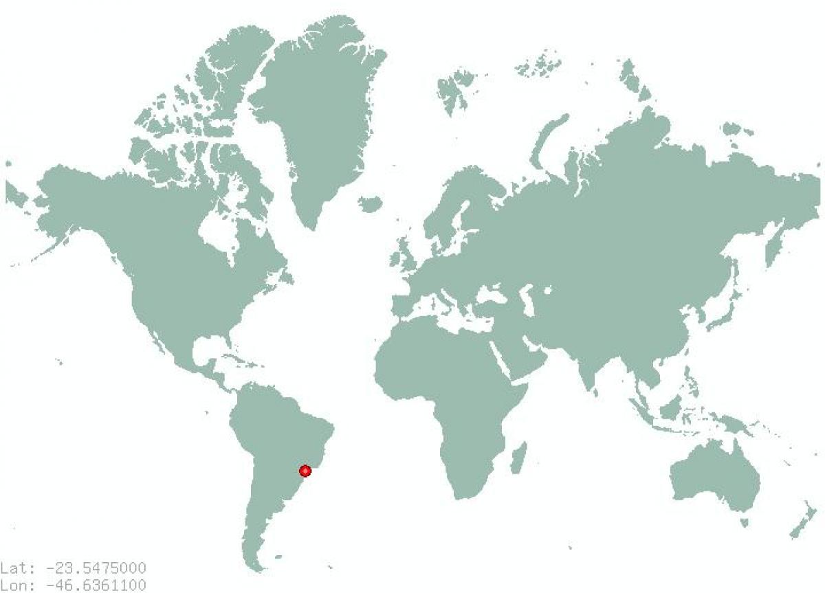 Mapa de São Paulo no mundo