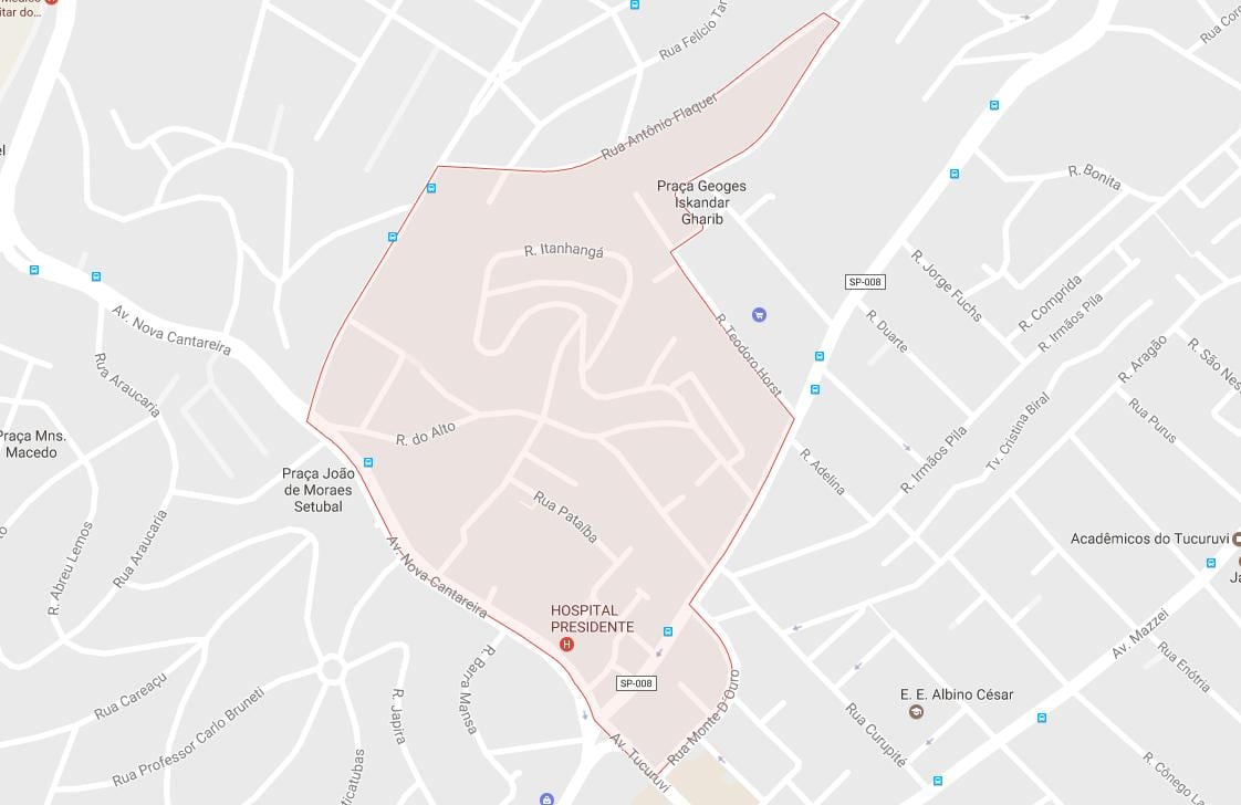 Mapa do Tucuruvi São Paulo