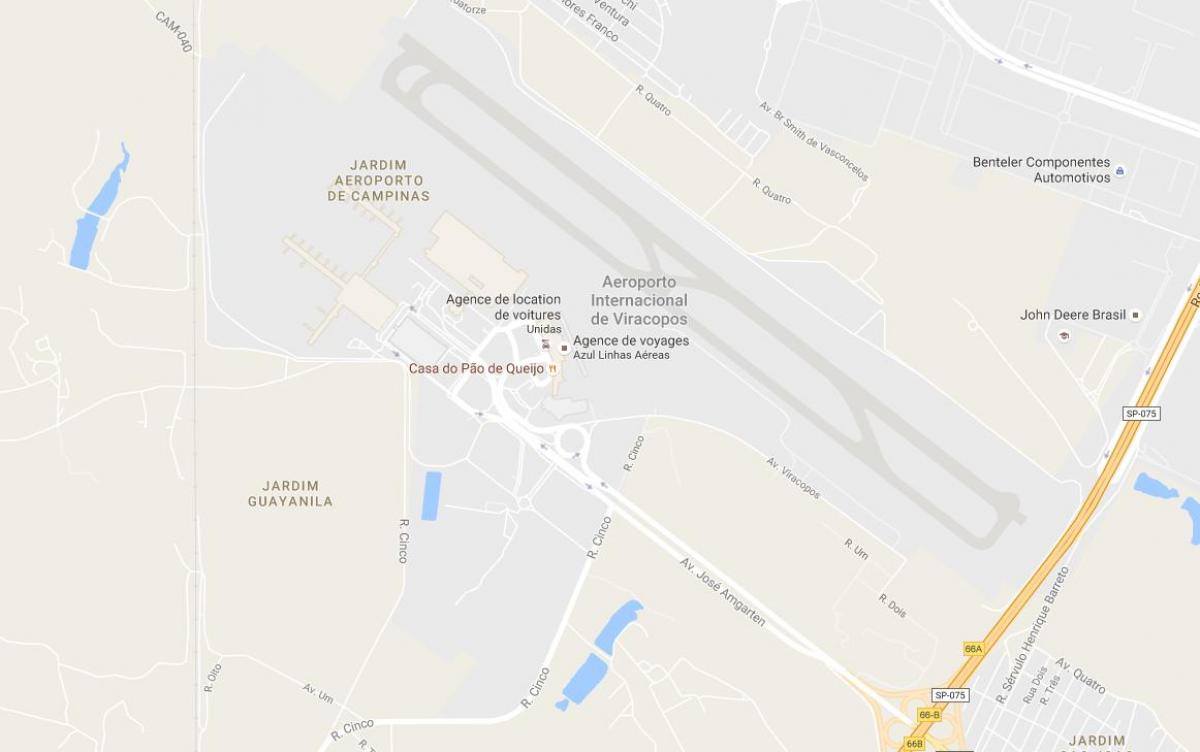 Mapa da VCP - Campinas aeroporto