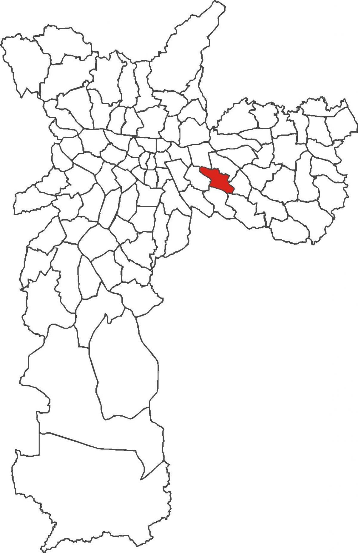 Mapa da Vila Formosa, distrito de