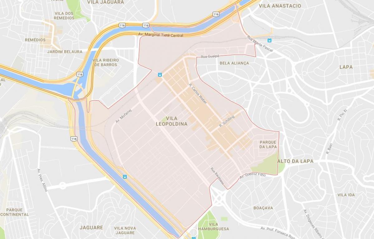 Mapa da Vila Leopoldina São Paulo