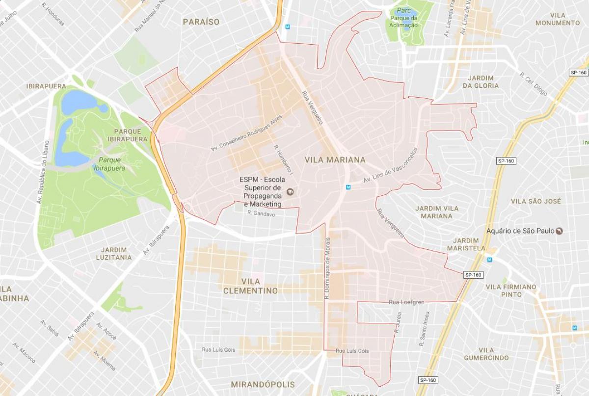 Mapa da Vila Mariana São Paulo