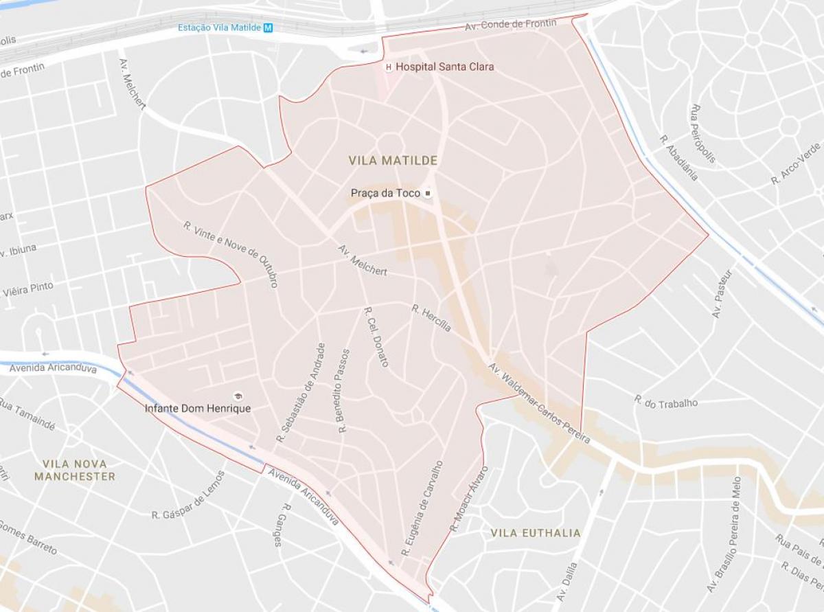 Mapa da Vila Matilde São Paulo