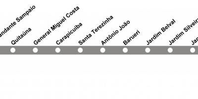 Mapa da CPTM de São Paulo - Linha 10 - Diamante