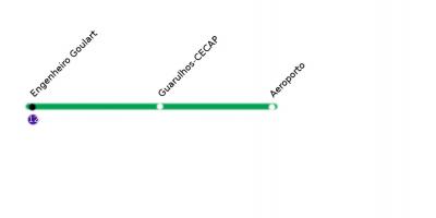 Mapa da CPTM de São Paulo - Linha 13 - Jade