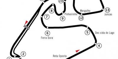 Mapa do Autódromo José Carlos Pace