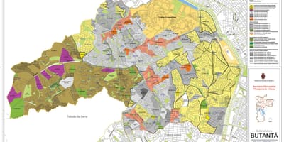 Mapa do Butantã, São Paulo - Ocupação do solo