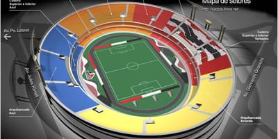 Mapa de Cícero-Pompeu de Toledo-São Paulo estádio