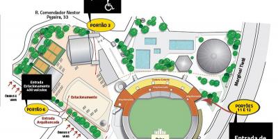 Mapa do estádio do Canindé