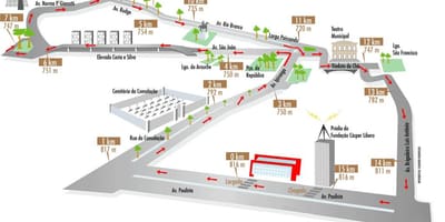 Mapa da Corrida de são Silvestre