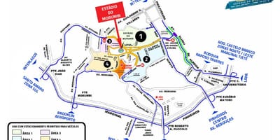 Mapa do estádio do Morumbi
