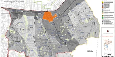 Mapa do Itaim Paulista, Vila Curuçá, São Paulo - Ocupação do solo