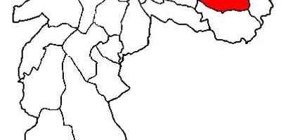 Mapa de Itaquera sub-prefeitura de São Paulo