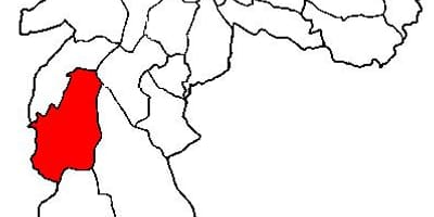 Mapa do M Boi Mirim sub-prefeitura de São Paulo