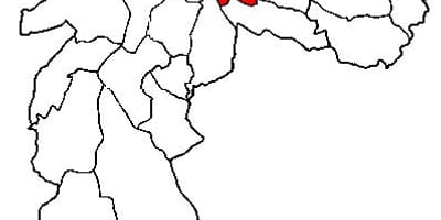 Mapa da Mooca sub-prefeitura de São Paulo