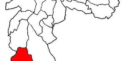 Mapa de Parelheiros sub-prefeitura de São Paulo