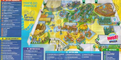 Mapa do parque da Mônica