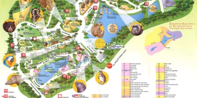 Mapa do parque zoológico de São Paulo