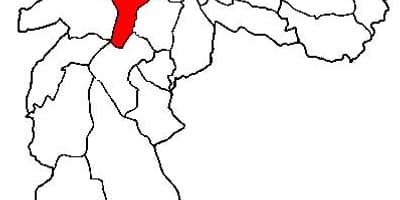 Mapa de Pinheiros sub-prefeitura de São Paulo