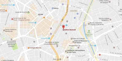 Mapa do Prédio Martinelli