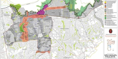 Mapa de São Miguel Paulista, São Paulo - Ocupação do solo